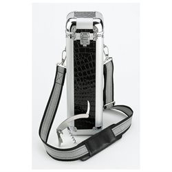 Picnic Gift 3080-BK Capri Single Bottle Wine Tote - Black