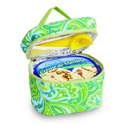 Picnic Plus Psm-726Gp Ice Cream Carrier- Green Paisley
