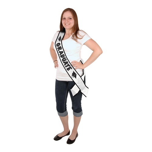 Beistle 60553 Graduate Satin Sash - Pack of 6