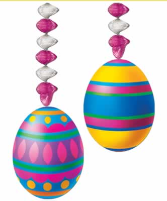 Beistle - 40780 - Easter Egg Danglers- Pack of 12