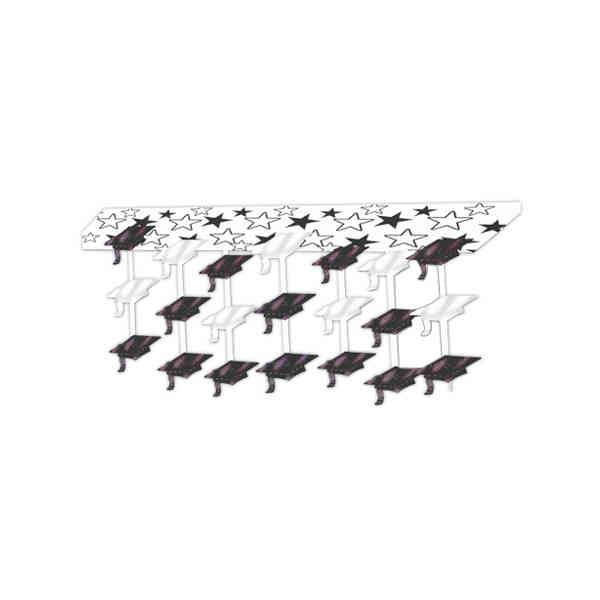 Beistle - 50333 - Graduate Cap Ceiling Decor - Pack of 6