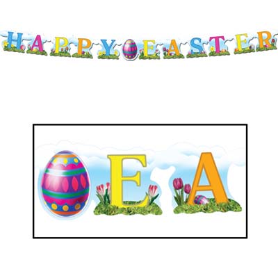 Beistle - 44830 - Happy Easter Streamer- Pack of 12