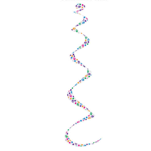 Beistle 40051 Printed Easter Egg Twirly Whirlys - Pack of 6
