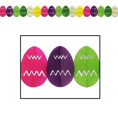 Beistle 44118 12 ft. x 7.75 in. Easter Egg Garland Pack of 12