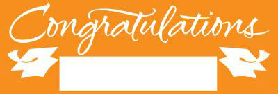 Hoffmaster Group 291099 6 by 1 Count Congratulations Graduation Giant Party Banner Orange - Case of 6