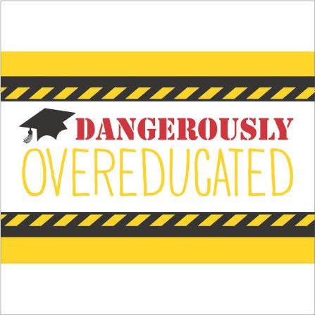 Hoffmaster Group 650224 12 by 16 Tassel Talk Over Educated Graduation 2 Ply Beverage Napkins - Case of 12