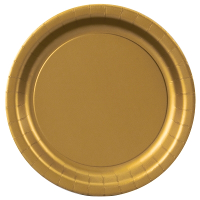 Creative Converting 234475 Glittering Gold- Gold Dinner Plates