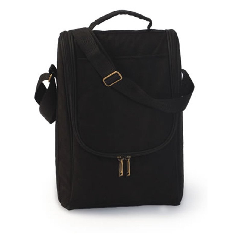 Picnic Plus Double Wine Bottle Carrier Tote Black