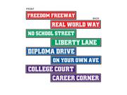 Beistle Graduation Street Sign Cutouts 4" x 24" (4 Count)- Pack of 12