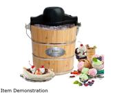 MAXI-MATIC EIM-502 Elite Gourmet Old Fashioned Pine Bucket Electric/Manual Ice Cream Maker