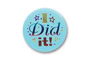 Pack of 6 Graduation Themed "I Did It!" Satin Button Costume Accessories 2"