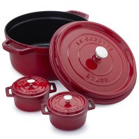Staub 5.5 qt. Cocotte and Two Mini Cocottes