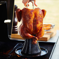 Sur La Table Pro Ceramic Chicken Roaster with Poultry Puller