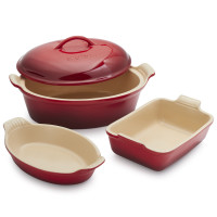 Le Creuset Cerise 4-Piece Stoneware Set