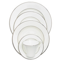 Fortessa Taura Platinum Bone China 5-Piece Dinnerware Set