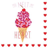 Melt My Heart Paper Cocktail Napkins