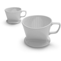 Sur La Table White Stoneware Coffee Cone