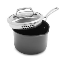 Sur La Table Dishwasher-Safe Hard Anodized Nonstick Saucepan