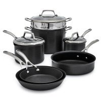 Sur La Table Dishwasher-Safe Hard-Anodized Nonstick 10-Piece Set