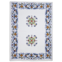 Deruta-Style Linen Kitchen Towel