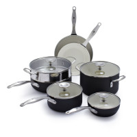 GreenPan Healthy Ceramic Nonstick 10-Piece Cookware Set with Bonus Steamer