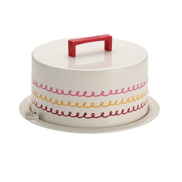 Cake Boss Serveware Metal Cake Carrier, "Icing", Cream