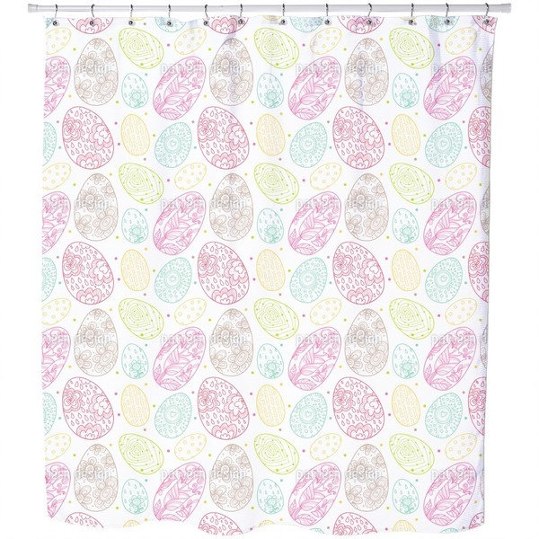 Delicate Easter Eggs Shower Curtain