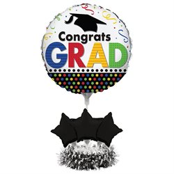Graduation Dots Party Balloon Centerpiece Kit