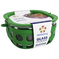 Glass Food Storage 4 Cup Grass Green Lifefactory 32 oz Container