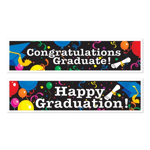 Beistle 57889 Graduation Banners - Pack of 12