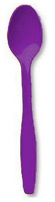 Amscan 8001.106 Purple Premium Plastic Spoon - Pack of 240