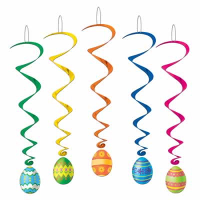 Beistle - 40050 - Easter Egg Whirls - Pack of 6