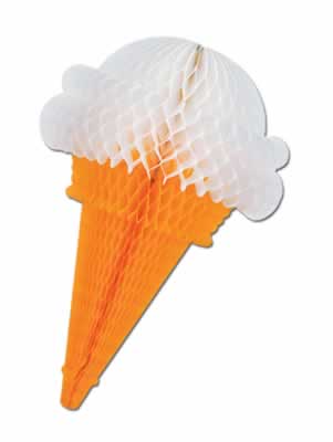 Beistle - 55777 - Tissue Ice Cream Cones- Pack of 12