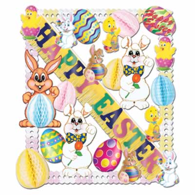 Beistle - 44205 - Easter Decorating Kit - 25 Pieces