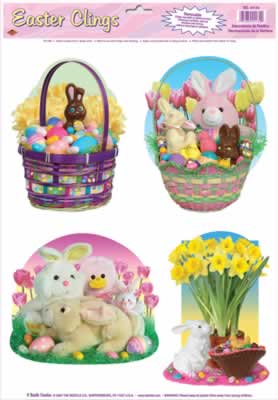 Beistle - 44134 - Easter Candy Clings- Pack of 12