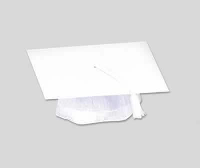 Beistle 66245-W - Graduate Cap - White - Pack of 48