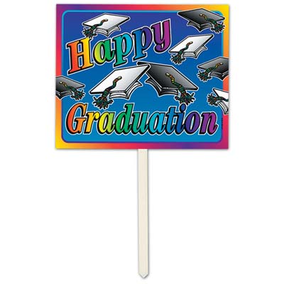 Beistle - 55581 - Happy Graduation Yard Sign - Pack of 6