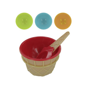 Bulk Buys Ice cream bowl and matching spoon set Case Of 24