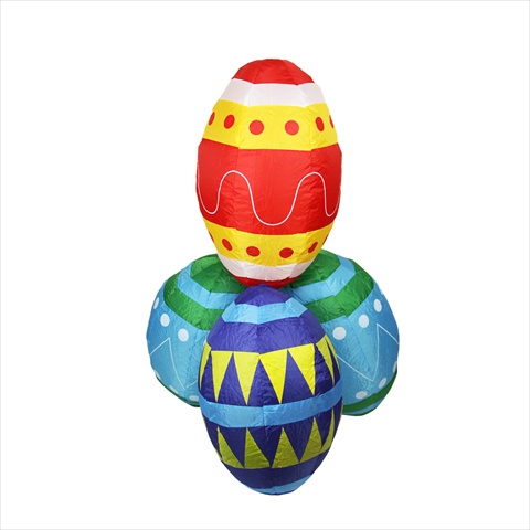 NorthLight 4 ft. Inflatable Lighted Stacked Easter Eggs Yard Art Decoration