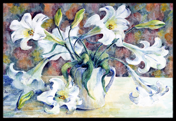 Carolines Treasures GFGO0014MAT Easter Lillies Indoor or Outdoor Mat 18 x 27