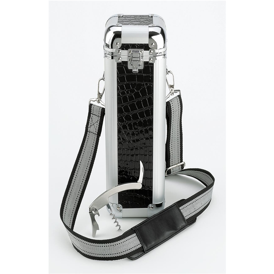 Picnic Gift 3080-BK Capri Single Bottle Wine Tote - Black