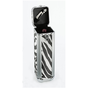 Picnic Gift 3080-ZB Capri Single Bottle Wine Tote - Zebra