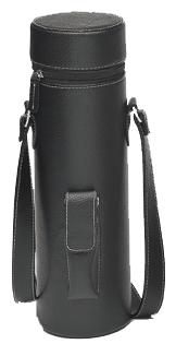 Picnic Gift 4005-BK Enclave Leather Wine Tote Single Bottle Carrier - Black