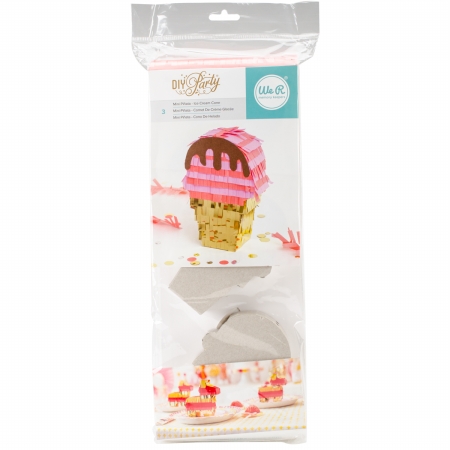 660210 DIY Party Mini Pinata Ice Cream Cone - 3.5 x 4.75 in.
