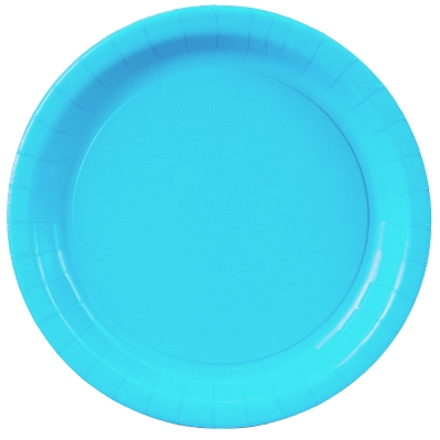 Creative Converting 234487 Bermuda Blue- Turquoise Paper Dinner Plates
