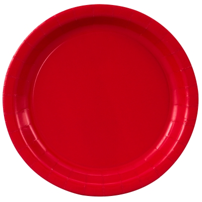 Creative Converting 234470 Classic Red- Red Paper Dinner Plates