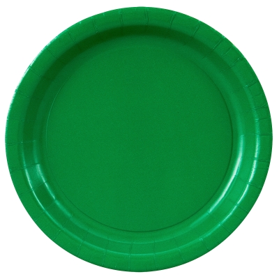 Creative Converting 234476 Emerald Green- Green Dinner Plates