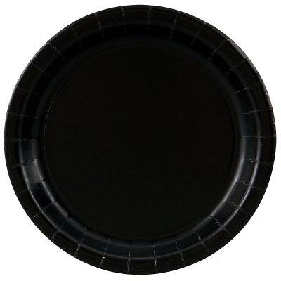 Creative Converting 234472 Black Velvet- Black Dinner Plates