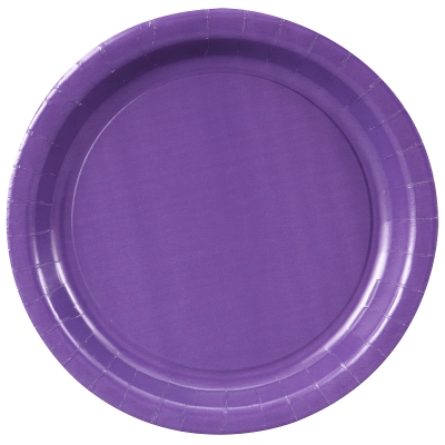 Creative Converting 234483 Perfect Purple- Purple Paper Dinner Plates