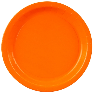 Creative Converting 234482 Sunkissed Orange- Orange Paper Dinner Plates